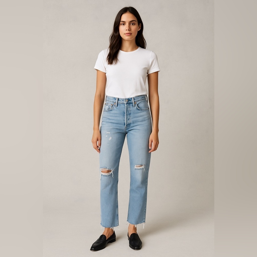 Levis White Oak Cone Denim Jeans Size 24/30 Color Blue